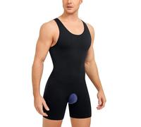 Bafully Shapewear - Maglia da corpo da uomo, con guaina a pancia piatta, a compressione, da uomo, guainante dimagrante e completo body shaper senza cuciture (Nero, 3XL/4XL)