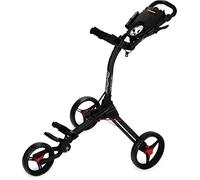Bag Boy Golf, Compact 3 Push Cart-Nero Opaco/Rosso Unisex