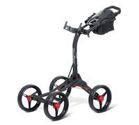 Bag Boy Quad XL, Disc Golf Push Cart Unisex, Nero/Rosso