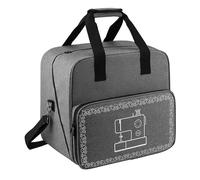 Bag for Sewing Machine - Sewing Machine Storage Box, Protective Sewing Machine Cover with Loop and Pockets - Sewing Machine Organizers for Threads, Needles, Scissors, Kit, Grigio, Consulte la