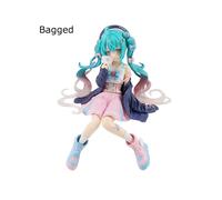 (Bag)Hatsune Miku Sailor Suit Figure Ornamenti Mini Figurina da Collezione Regali Ventaglio