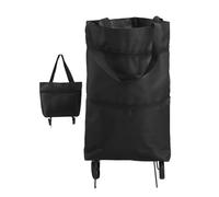 Bag on Wheels for Groceries - 2-in-1 Foldable Wheeled Grocery Tote