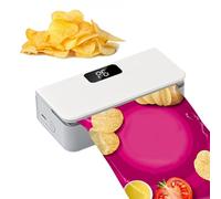 Bag Sealer Handheld - Portable Rechargeable Electric Sealing Machine With Digital Display | Adjustable Heat Sealer For Snacks Chips Candy Cereal Fruit Vegetable Meal Home Restaurant Travel