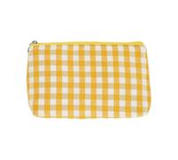 Bag Smooth Zipper Yellow Color Cosmetic Organizer Leisure Walking 1Pcs