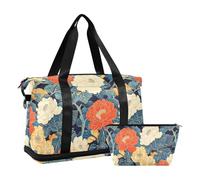 Bagagli Viaggio Weekender Pernottamento Palestra Bag Duffel Bag con Trappola Regolabile per Viaggio Impermeabile, Ninfea colorata
