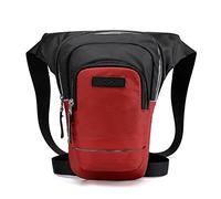 Bagaglia per le gambe di moto regolabile Tempo libero Sport all'aria aperta Gamba Coscia Zaino Uomo Equitazione Marsupio Marsupio Notte Riflettente Petto Borse a tracolla Marsupio(Red)
