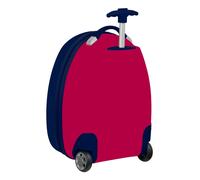 F.C. Barcellona 1ª attrezzatura 25/26 - Trolley da cabina 16 pollici, valigia con ruote, lucchetto di sicurezza, valigia leggera, 28 x 23 x 43 cm, blu/granata, M, Casual