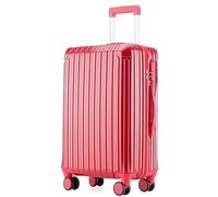Bagaglio Valigia Trolley Valigia Con Ruote Girevoli, Rigida, Leggera, Per Viaggi D'affari Valigie Trolley (Color : Rot, Size : 28in)
