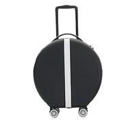 Bagaglio Valigia Trolley Valigie Rotonde Da 18 Pollici Con Ruote Valigia Bagaglio Portatile Bagaglio A Mano Controllato Valigie Trolley (Color : Black, Size : 18in)