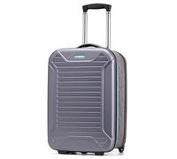 Bagaglio Valigie da trasporto pieghevoli Valigie da 20 pollici Custodia rigida for PC Bagagli Valigie con serratura a combinazione portatile Trolley retrattile Leggero e resistente(Blue)