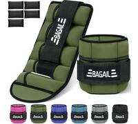 BAGAIL Pesi regolabili per caviglia 2 Pack,con sacchetti di sabbia staccabili, cinghie per polso e caviglia, 0,4-1,6 kg per cinghia, 15-31 cm circon, ideali per l'allenamento della forza e il cardio
