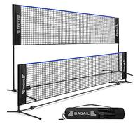 BAGAIL Reti da Badminton Rete Portatile per Sport, Pieghevole, Altezza Regolabile, Nylon, con Supporti Regolabili e Borsa, Facile da Montare, per Tennis, Badminton, Pallavolo