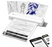 Bagana Portable Printers Wireless for Travel, Bluetooth Inkless Thermal Printer Support 8.5" x 11" US Letter & A4 Thermal Paper, Small Mobile Printer