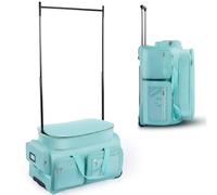 Bagasin Borsa da danza con supporto per abiti, 28" - borsone trolley per costumi da danza, borsa da viaggio con appendiabiti, borsa porta abiti per competizioni di danza (Verde)