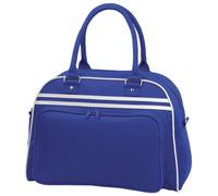 BagBase BG075BRWH - Borsa da bowling retrò, colore: Royal/Bianco, media