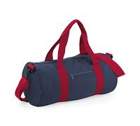 BagBase BG140FNCR, Borsa a Cilindro Originale Unisex-Adulto, Marina Francese/Rosso Classico, M
