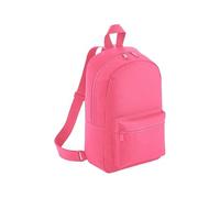 BagBase Mini zaino Essential Fashion - verde polveroso, resistente poliestere 600D, piccolo zaino con tasca frontale con cerniera, pannello posteriore imbottito, cinghie regolabili e maniglia