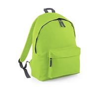 BagBase Originale Moda Zaino BG125 - Scuola Università Zaino Viaggio Sacchetto - Verde lime/grigio grafite