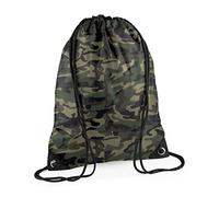BagBase Premium Gymsac Zaino, Camouflage Giungla, Taglia Unica Unisex-Adulto