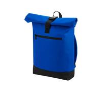 BagBase Zaino Roll-Top - Classic Red, Zaino per laptop compatibile fino a 15,6", scomparto imbottito per laptop, tasca frontale con cerniera, comode cinghie imbottite e pannello posteriore