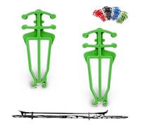 Bagdent Porta Sci e bastoni da Sci di Fondo - 1 Paio, Universale per portabacche, Colore: Verde