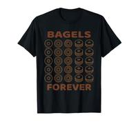 Bagels Forever Icon Pattern Funny Foodie Bagel Day Maglietta