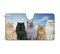 BAGEYOU Parasole anteriore per auto per cani, cincillà, gatto e gatto persiano, parasole per veicolo con raggi UV, protezione solare, mantiene il veicolo fresco, 130 x 68 cm