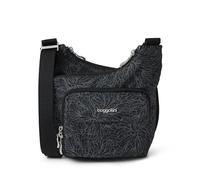 Baggallini Borsa a Croce Incrociata, Tracolla Convertibile Donna, Stampa Fiori di Mezzanotte, Taglia Unica