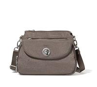 Baggallini Borsa a tracolla Calais da donna, 25,4 x 17,8 cm, leggera, impermeabile, protezione RFID e organizzazione interna, taglia unica, Portbello Shimmer, Taglia unica