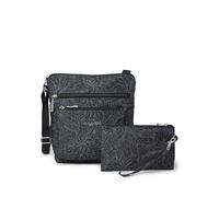 Baggallini Borsa a Tracolla con Tasche, Borse Donna, Midnight Blossom, Taglia Unica