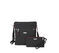 Baggallini Go Bagg with RFID Phone Wristlet, Borse a Mano Donna, Ghepardo Nero in Rilievo, Taglia Unica