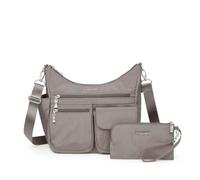 Baggallini Modern Everywhere Crossbody for Women 11x9x4.5 RFID Hobo Bag, Borsa Ovunque Donna, Sterling Shimmer, Taglia Unica