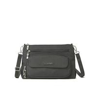 Baggallini Original Everyday 11x 7.5 Crossbody Bags for Women RFID Protected Lightweight Nylon Zippered Travel Purse, Borsa a Tracolla Donna, Carbone, Taglia Unica