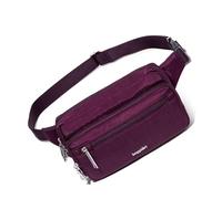 Baggallini Securtex Anti-Theft Belt Bag 8.8"x5.5" Crossbody Fanny Pack for Women RFID Wallet Locking Zipper Travel Purse, Marsupio da Donna, Gelso, Taglia Unica