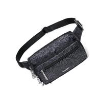 Baggallini Securtex® - Marsupio antifurto, da donna, con chiusura RFID, chiusura a cerniera, borsa da viaggio, Fiore di mezzan, Taglia unica