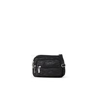 Baggallini unisex adulto Triple Zip Bagg borse a tracolla, Trapunta Nera, Taglia unica