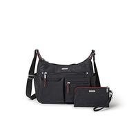 Baggallini womens New Classic Heritage With Rfid Phone Wristlet Anywhere Large Hobo, Black Cheetah, One Size US