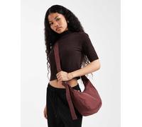 Baggu - Borsa a mezza luna media in nylon color mogano-Marrone No Size