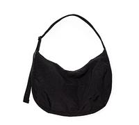 Borsa a mezzaluna grande in nylon, Nero 92,7 cm