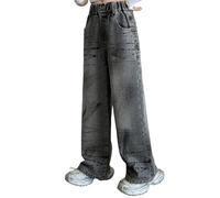 Baggy Jeans 13 Anni - I Casual da per Tutti I Giorni Comodi dal Design Fisso Perfetti con Le Magliette Lavabili in Lavatrice per Le Stagioni Primaverili E Autunnali (Grey 8-9 Years)