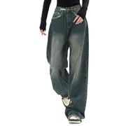 Baggy Jeans da donna a vita alta Y2K Style Harajuku E Girl Streetwear pantaloni casual baggy vintage denim pantaloni casual jeans cargo jeans Pantaloni Donna