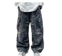 Baggy Jeans da Ragazzo Pantaloni in Denim Dritti Rilassati Teen Straight Gamba Larga Skinny Moda Larghi Hip Hop Bambino Y2K Casual Streetwear Cowboy a