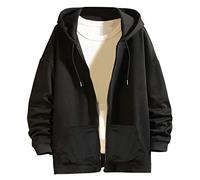Baggy Oversize Gym Hoodie Uomo Zip Up Felpe con cappuccio per gli uomini Felpa a spalla goccia Felpa con cappuccio Vestibilità ampia Felpe con cerniera completa Maniche lunghe Streetwear alla moda