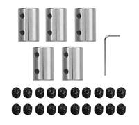 baginbaginbag Giunto cilindrico in acciaio per stampo hardware motore, bordi lisci, resistente alla corrosione, facile installazione con viti di fissaggio, kit 5 pezzi con chiave