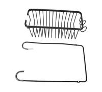 baginbaginbag Sopra il ripiano per WC, cestino portaoggetti per WC in alluminio di grande capacità, organizer per bagno in metallo (Nera)