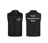 BAGLEV Gilet con Logo Stampato Personalizzato Immagine/Testo Personalizzato Gilet Senza Maniche Uomo Donna Cappotto Estivo Sottile Traspirante Giacca Casual Color2,L