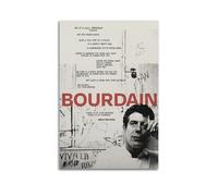 BAGLEVED Anthony Bourdain - Poster con personaggi, cantante, attore e atleta, stampa autografata, poster da parete, decorazione da parete, su tela, decorazione per la casa, 60 x 90 cm, senza cornice,