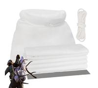 Baglie di carne da caccia - Polyester bianco, carne da caccia a carriera | Borsa da capo riutili da campo | 6 pacchetti di carni da gioco con borse di stoccaggio con borse per la a strisce rifl