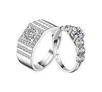 Bagliore Negli Anelli Scuri per Gli Uomini Coppia Anello Placcato E Anello Straniero Anello Amanti Aperti Puntelli Decorativi Stile Maschile Rame Anello Femminile per Anelli Nasali (F, One Size)