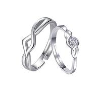 Bagliore Negli Anelli Scuri per Gli Uomini Coppia Anello Placcato E Anello Straniero Anello Amanti Aperti Puntelli Decorativi Stile Maschile Rame Anello Femminile per Anelli Nasali (G, One Size)